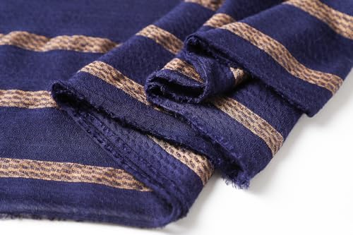 WINCESS.YU Women Gradient Scarf Long Shawls and Wraps Fashion Plain Pashmina Formal Scarf - color: Lx92-blue