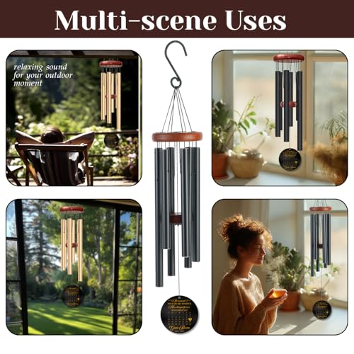 Personalized Memorial Wind Chime – “The Moment Your Heart Stopped, Mine Changed Forever” Custom Calendar Design – Engraved Name, Date – Sympathy Gift for Loss of Loved One – Memorial Windchimes - size: DateMemorialWC 1