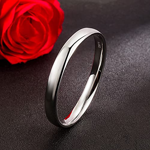 Dankadi Minimalism Women Men 925 Sterling Silver Bracelet Width 7-8MM Diameter 60-65 mm Solid Smooth On Bangle Cuff Fashion Fine Jewelry Gifts - color: Width 8MM 1 Piece, size: 2.77 inches