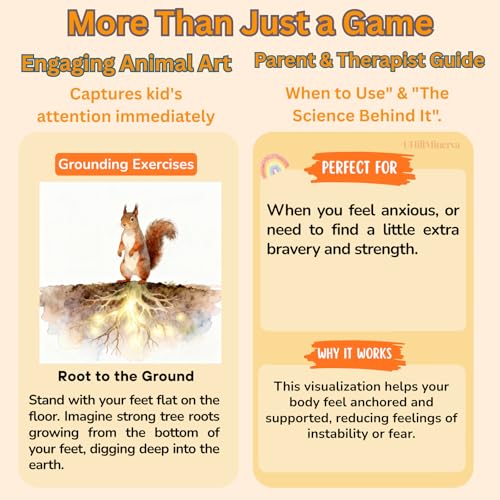 Somatic Therapy Cards for Kids, 52 Mindfulness & Emotional Regulation Activities for Calm, Focus, Coping Skills - Social Emotional Learning Tools for Parents, Therapists, Ages 6–12, Calm Down Corner