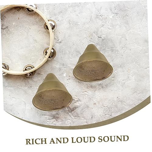 2pcs Copper Meditation Bells Ethnic Design Percussion Instruments Lightweight Portable Unique Sound for Ceremonies Relaxation