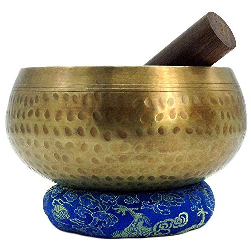 Royal Kurta Musical Instrument Hand Hammered Tibetan Singing Bowl Seven Metals Musical Instrument Healing Meditation Professional Quality, SINGING-NEW-396