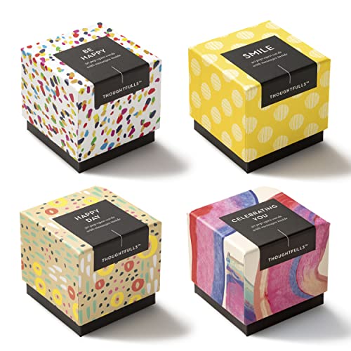 Compendium ThoughtFulls Pop-Open Cards — 4-Pack of Celebrating You, Be Happy, Happy Day, Smile — 120 Pop-Open Cards, Each with a Different Message Inside - color: Celebrating You, Be Happy, Happy Day, Smile