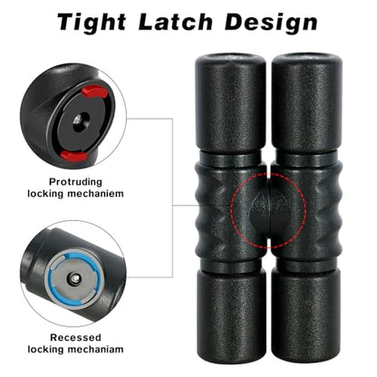 RANMING Twist Shaker ABS Double Row Shakers Percussion Instruments Medium Volume Latin Percussion Instruments for Accompaniment, Studio, Band, Drummers (Black)