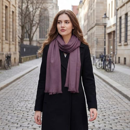 Pashmina shawls and wraps for Evening Dresses Scarf for Women Winter Shawl Wraps for Women Weedings - color: Purple