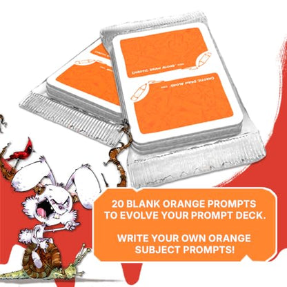 Booster Pack (20 Orange Subject Cards) – Blank Prompt Card Expansion Deck for Creative Drawing, Art Prompts, and DIY Ideas