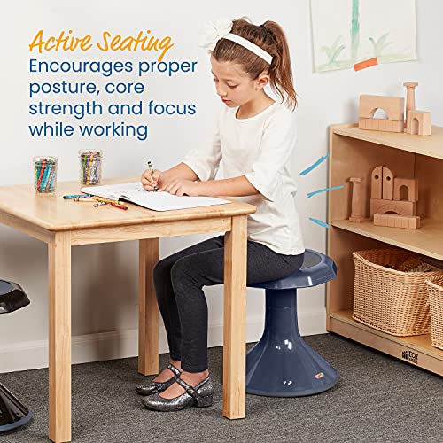 ECR4Kids ACE Active Core Engagement Wobble Stool, 15-Inch Seat Height, Flexible Seating, Navy - color: Navy