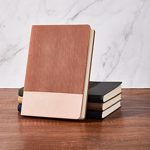 Lined Journal Notebook for Work College Ruled Notebook 5.79" x 8.27" A5 PU Leather Daily Journaling Notebook 216 Pages for Women Men Daily Writing Business School Travel Gift (Dark Pink) - color: 02-Dark Pink-1pack, style: A5 Lined 216pages