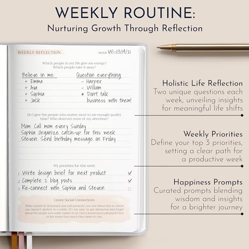 Premium Gratitude Journal for Women – 6 Month Guided Daily Prompts – Hardcover, 249 Pages, Lay Flat, 100gsm Paper, Gift Boxed – Affirmation, Self Care Gifts for Women, Mindfulness, Wellness - color: Gratitude - Beige