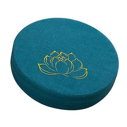 Round Hard Foam Cotton Cushion, Meditation Pad for Kneeling Practice at Home and Office (Lake Blue) - color: Lake Blue