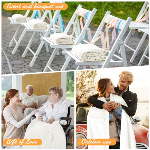 Buryeah 12 Pcs Flannel Throw Blanket Bulk 50 x 60 in Sleepover Blanket Outdoor Wedding Throw Lightweight, Oeko-tex Standard 100 Certified for Sofa Homeless Gifts (Light Beige) - color: Light Beige