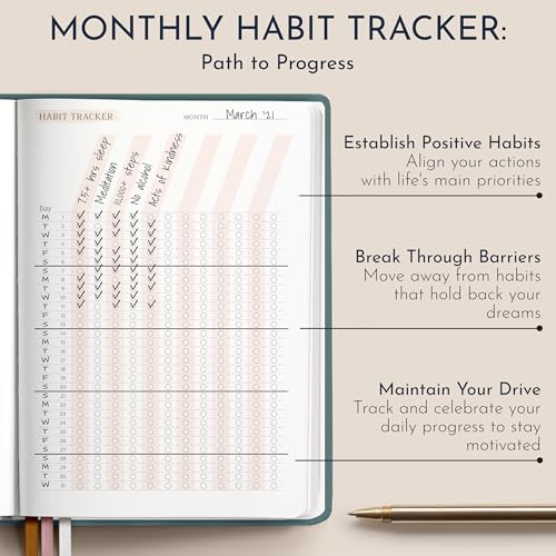 Premium Gratitude Journal for Women – 6 Month Guided Daily Prompts – Hardcover, 249 Pages, Lay Flat, 100gsm Paper, Gift Boxed – Affirmation, Self Care Gifts for Women, Mindfulness, Wellness - color: Gratitude - Green