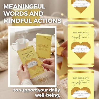 Gratitude Scratch-Off Activity Cards – 52-Week Reflection Deck with Daily Gratitude Prompts for Positivity, Joy & Thankfulness, 4.7 x 2.8 Inches - style: Gratitude