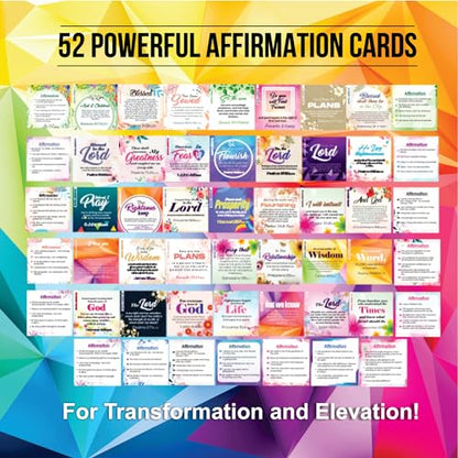 Joyful Shout Affirmation Cards - 260 Powerful Affirmations, 52 Unique Verses To Dream Big, Elevate Purpose, for Success Mindset and Stress Relief