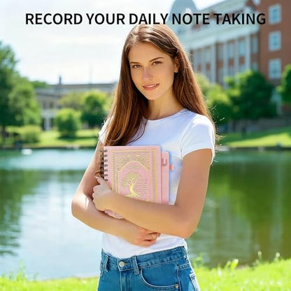 A5 Hardcover Spiral Notebook Tree of Life Journal Daily Journals for Writing Travel Notebooks Journal for Women Men 80GSM Paper Leather Spiral Journal,5.7"x8.3"（Spiral Tree -Pink) - color: Spiral Tree of Life-pink