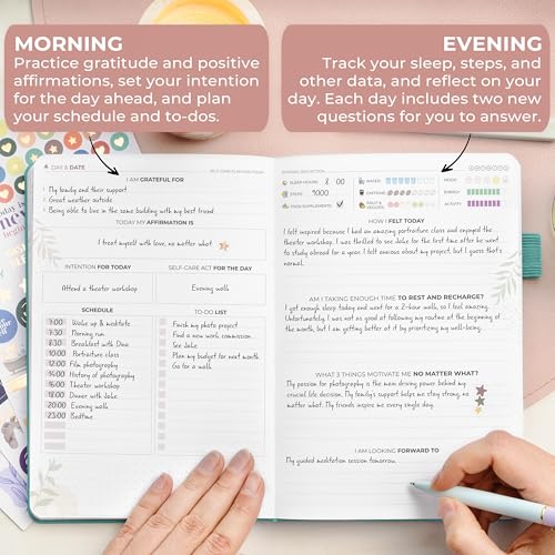 Clever Fox Self-Care Journal Premium – Daily Gratitude & Mental Health Notebook for Women – Reflection & Personal Development Journal (Turquoise) - color: Turquoise