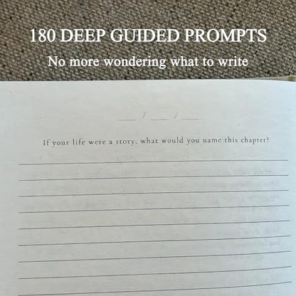 Guided Journal for Self-Discovery - 180 Undated Prompts for Gratitude, Healing, Personal Growth & Mindfulness - Wellness Journal for Emotional Clarity, Self Care & Mental Health Gift for Women & Men