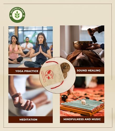 Tibetan Tingsha Cymbals Meditation Chime Bells, 6.3 cm with Tibetan Cloth Bag, Embossed Om Mani Padme Hum Symbols, Traditional Percussion Instrument for Meditation, Yoga, and Sound Healing - color: OM Mane Padme Hum Symbols