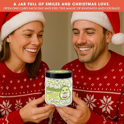Positive Avocado Jar- 60 Mini Love Notes For Him Her - Cute Birthday Anniversary Stocking Stuffers Gifts For Boyfriend Girlfriend Couple Gifts, Easter Basket Stuffer For Her Him Husband Wife - color: Positive Avocado