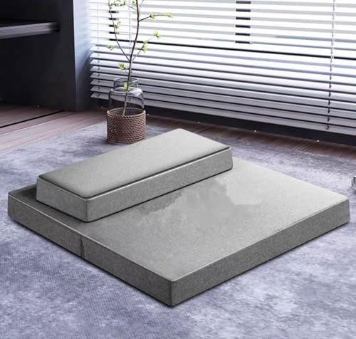 Large Meditation Cushion Mat Set Thick Yoga Mat Bolster Floor Pillows Seating for Adults Upgraded Meditation Accessories(Size:24x24inch,Color:Gray1) - color: Gray1, size: 24x24inch