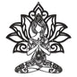 Rajukit Zen Wall Art–Meditating Girl & Lotus Metal Wall Decor–Serene Meditation & Yoga Room Decor for Mindful Spaces