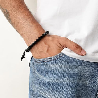 Divine Hindu Authentic Karungali Malai Bracelet for Men & Women | Premium Ebony Wood Spiritual Bracelet | Handcrafted Meditation
