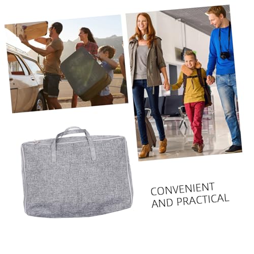 Cotton Linen Storage Bag Blanket Quilt Duffle Bag Large Capacity Easy Zipper