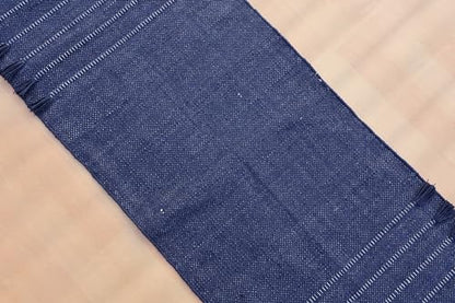 Jaipur Art & Rugs Cotton Yoga Rug - Eco-Friendly Hand-Woven Thick Mat (24”x72”x5mm) for Everyday Fitness at Home - Comfortable & Extra-Long - color: Navy Blue
