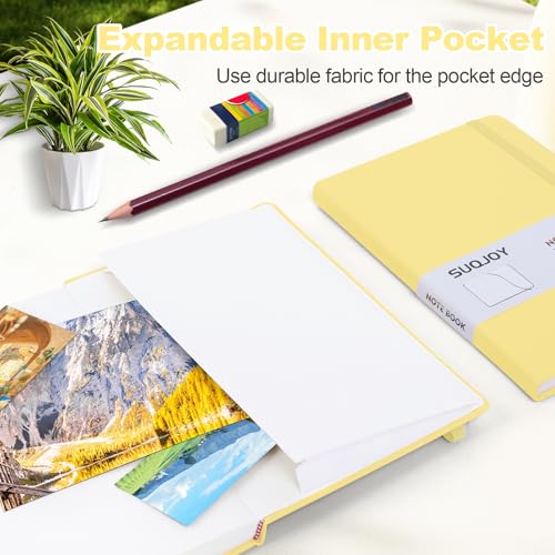 Lined Journal Notebooks for Writing, 100 GSM Thick Paper, 1 Pack Hardcover Notebooks, A5 College Ruled Notebook, Journaling Notebook for School/Travel/Office (Yellow- 1 Pack) - color: Yellow- 1 Pack