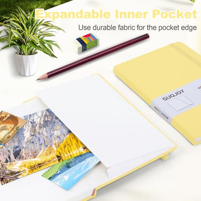 Lined Journal Notebooks for Writing, 100 GSM Thick Paper, 1 Pack Hardcover Notebooks, A5 College Ruled Notebook, Journaling Notebook for School/Travel/Office (Yellow- 1 Pack) - color: Yellow- 1 Pack