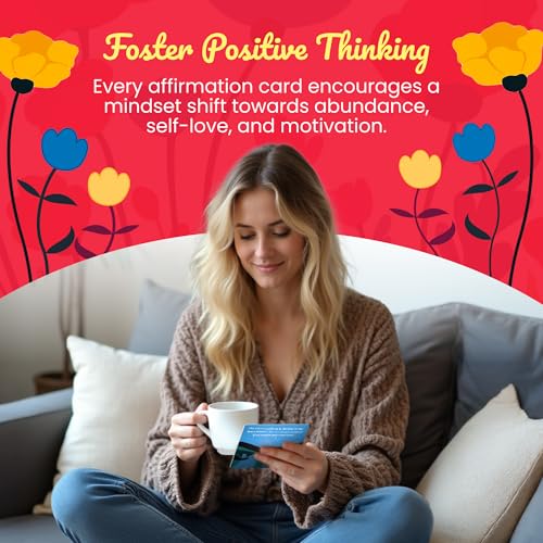 HALD Positive Affirmation Cards with Mindfulness Exercises, Inspirational Tools for Everyone, Motivational Items, Self Care Gifts for Women, Men & the Youth, 60 Transformative Affirmation Cards