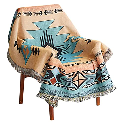Hopstar Aztec Throw Blanket Navajo Indian Blankets and Throws Boho Western Decor Couch Cover Blanket for Bed Sofa Living Room Beach Travel 51"x63" - color: Hoh Xil, size: 51"x63"