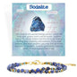 Farfume Beaded Bracelets for Women, Chakra Crystal 4mm Beads Gemstone Natural Stone Bead Spiritual Jewelry Gifts for Women - color: Blue Sodalite-Thinking