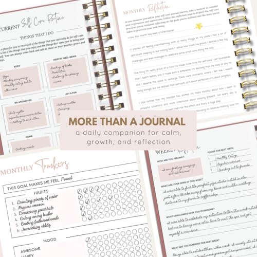 Daily Self Care Journal for Women - A5, Wellness Journal with Prompts - Women Gift Goal Journal for Happiness,Mindfulness,Productivity & Personal Development - Reduce Stress & Improve Mental Health - - color: Blue