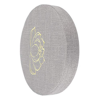 Meditation Cushion, Yoga Mat with Detachable Washable Cover, Soft Handheld Design for Zen Tea Ceremony Floor Window (40 cm in Diameter and 6 cm in Thickness) - color: Grey Embroidered Lotus Pattern