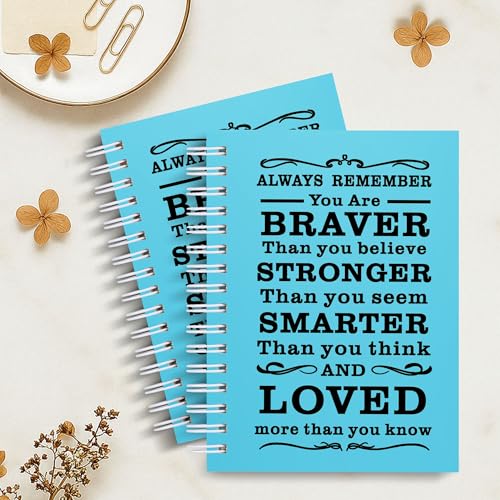 3Pcs A6 Spiral Notebook,Inspirational Journal,Motivational Journal for Women Men,Spiral Journal Notebook College Ruled Daily Diary for School,Travel,Business,Work (3Pcs-A6 Always Light Blue) - color: 3pcs-a6 Always Light Blue