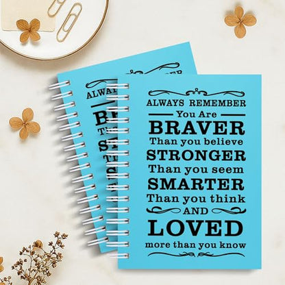 3Pcs A6 Spiral Notebook,Inspirational Journal,Motivational Journal for Women Men,Spiral Journal Notebook College Ruled Daily Diary for School,Travel,Business,Work (3Pcs-A6 Always Light Blue) - color: 3pcs-a6 Always Light Blue
