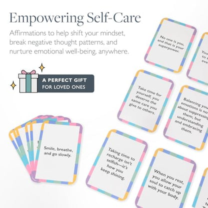 Scentered Gratitude & Affirmation Gift Set – 42 Pocket-Sized Mindfulness Cards with Aromatherapy Balms for Positivity, Mood Boost & Self-Care in Reusable Tin