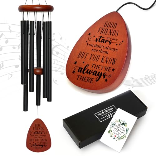 Friendship Thank You Wind Chimes Gifts for Friends, Best Friends Birthday Gifts for Women Men, Garden Decoration for Outside Patio Home, Unique Wind Chimes for BBF