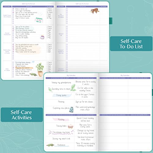 Legend Self-Care Journal – Guided Daily Reflection Journal to Support Mental & Physical Health – Daily Mood, Meditation & Personal Development Notebook – 7.1x10.5”, Lasts 3 Months (Turquoise) - color: Turquoise