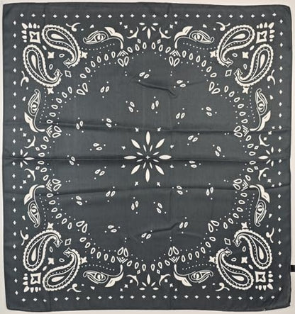 35" Head Scarf Large Square Scarf Like Cotton Hairscarf Fashion Scarves Bandana Night Sleeping Wraps for Women B01 - color: Navy Paisley