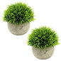 Mini Artificial Plants, 2 Pcs Fake Plants for Bathroom/Home Office Decor, Small Artificial Faux Greenery for House Decorations