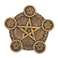 Alipis Pentacle Star Candleholder Creative Decorative Candle Base for Religious Rituals and Altar Decor Copper Finish Sacrifice Prop for Mysterious Atmosphere and Lasting Use