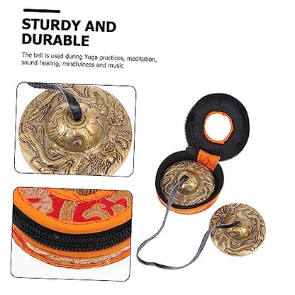 Yoga Cymbals Bell Meditation Chime Bells for Religious Ceremony Cymbal Easy to Carry