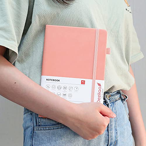 Lined Journal Notebooks with Pen Loop, Hardcover Notebook Journal for Work, 100Gsm Premium Thick Paper with Inner Pocket, Medium 5.7''''x8.4'''', ?Pink, Ruled, 1 Pack - color: Pink