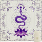 Knana Tarot Altar Cloth Silk Mat for Reading - Witchcraft Accessories with Tarot Card Bag (Purple Snake) - color: Purple Snake