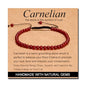 MASSIVE BEADS Handmade Yoga Natural Stone Crystal Healing Power Energy Gifts for Unisex Adult Bracelet Macrame Adjustable - color: Carnelian(Luck), size: 4mm