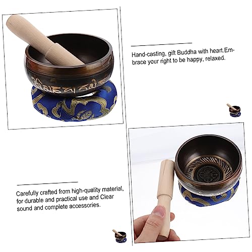 Tibetan Singing Bowl Set for Meditation Handcrafted Sound Bowl with Mallet Cushion and Storage Box Yoga Mindfulness and Relaxation