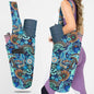 Yoga Mat Bag Yoga Tote Bag with Large Pocket and Zipper Pocket Yoga Mat Bag Carrier Fit Most Size Mats and All You Stuff - color: cyan