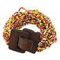 Multi Layers Seed Beads Wide Bangle Strand Bracelet for Women (BR1167)… - color: BR1167-orange yellow